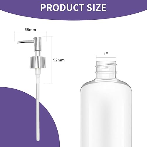 Miniatura 7 de Paquete de 2 bombas de repuesto para dispensador de jabón de loción para tu jabón líquido, loción o dispensador de repuesto de jabón para platos,