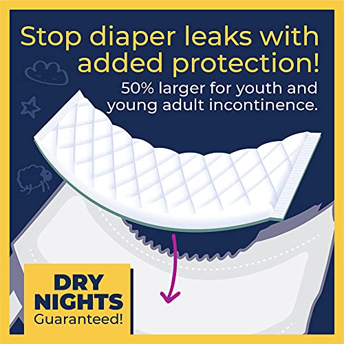 Super Sposie Booster Pads For Overnight Diapers And Youth Incontinence, Maximum Absorbency To Stop Nighttime Diaper Leaks, Extra Protection For Daytime Use, With Adhesive #TOP1