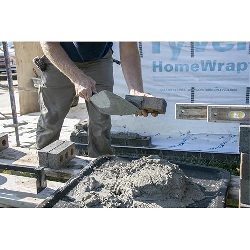 Marshalltown Maurerkelle, Putzkelle London Style mit ergonomischem Durasoft Griff, aus Carbonstahl, mit breiter Spitze und geradem Hals, Maße der Kelle: 254x118 mm