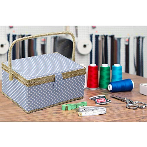 image for D&D Sewing Basket with Sewing Kit, Sewing Box Organizer with Accessori