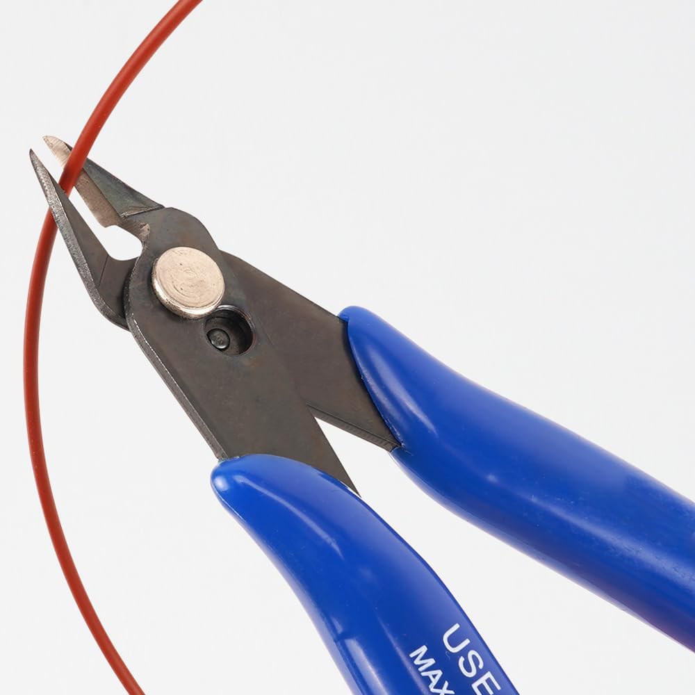 1pc Blue Cast Iron Multi-Functional Pliers, Easy Spring-Action Cable Wire Management and Stripping Tool for DIY, Electricians, and Handyman