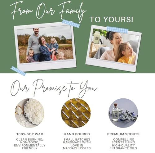 Nika's Home Oakmoss & Amber Soy Candle 12Oz Mason Jar Non-Toxic White Soy Handmade, Long Burning 50-60 Hours Highly Scented All Natural, Clean Burning Candle Gift Décor #TOP5