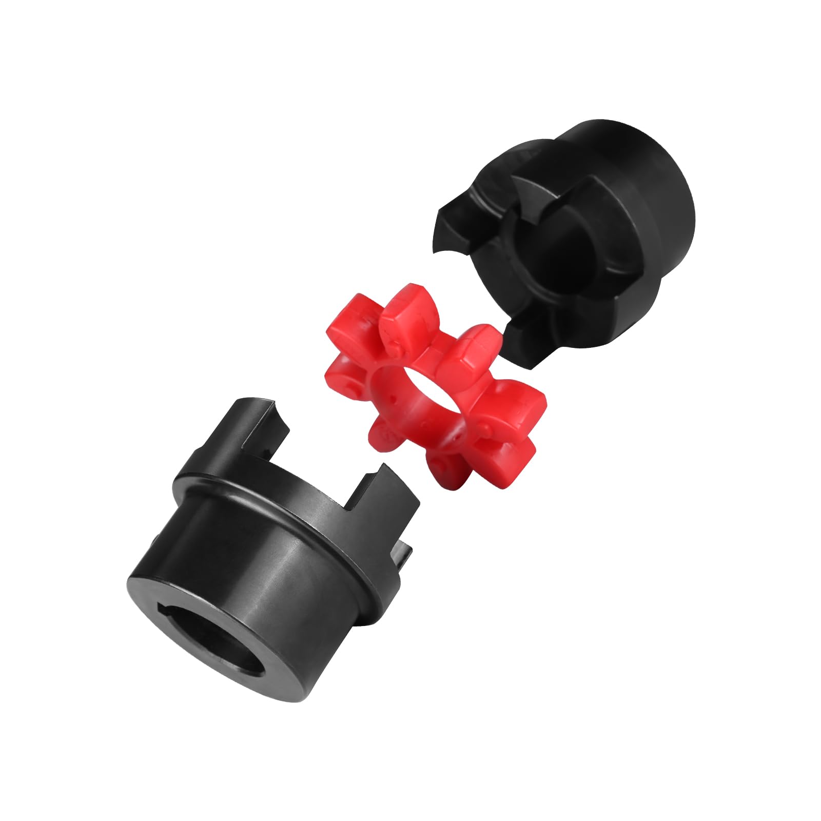 D40 L66 Orificio 15-20 mm, acero 45 (equivalente al acero AISI 1045) Acoplamiento de eje elástico flexible tipo XL1 acoplamiento de mandíbula con araña elastomérica para equipos medianos y