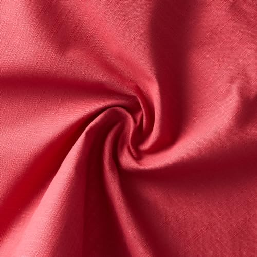 Image of 100% Cotton Pom Pom Cushion Without Filler, Elegant & Modern Cushion Cover for Living Room, Square Shape, 20 inchx20 inch, uni slub, Set of 4 - Viva Magenta