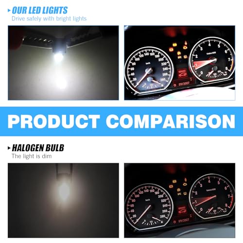 10 unidades bombilla LED T4.2 para tablero 12V blanco miniatura 4