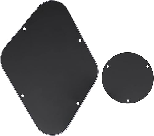 Miniatura 3 de Musiclily Juego de placa trasera y cubierta de interruptor LP compatible con USA Les Paul, 3 capas, color negro