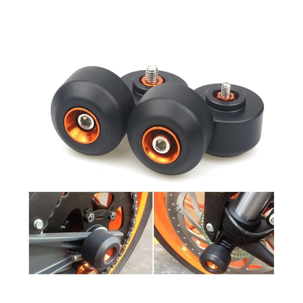 Moto Tamponi Paratelaio Slider telaio arancioni per moto, forcella anteriore e posteriore, cuscinetti anticaduta per 125, 200 250 dal 2013 al 2016