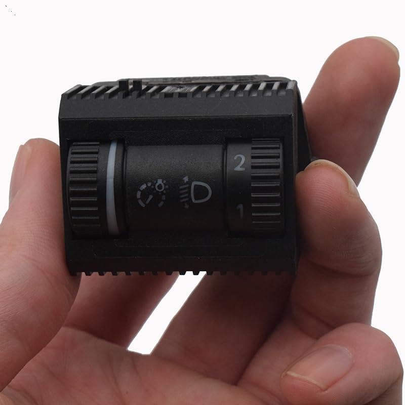 Headlight Adjustment Dashboard Brightness Switch Button for VW Polo 9N Hatchback Sedan 1.2-1.9L OE: 6Q0941333C