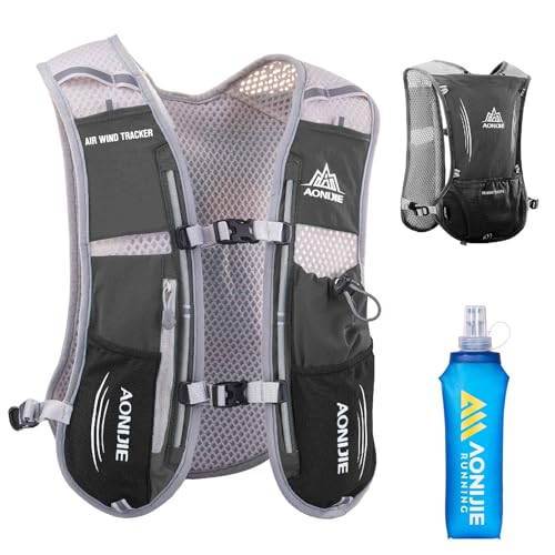 Gilet de course réfléchissant respirant YAPJEB et sac à dos d'hydratation pour camping