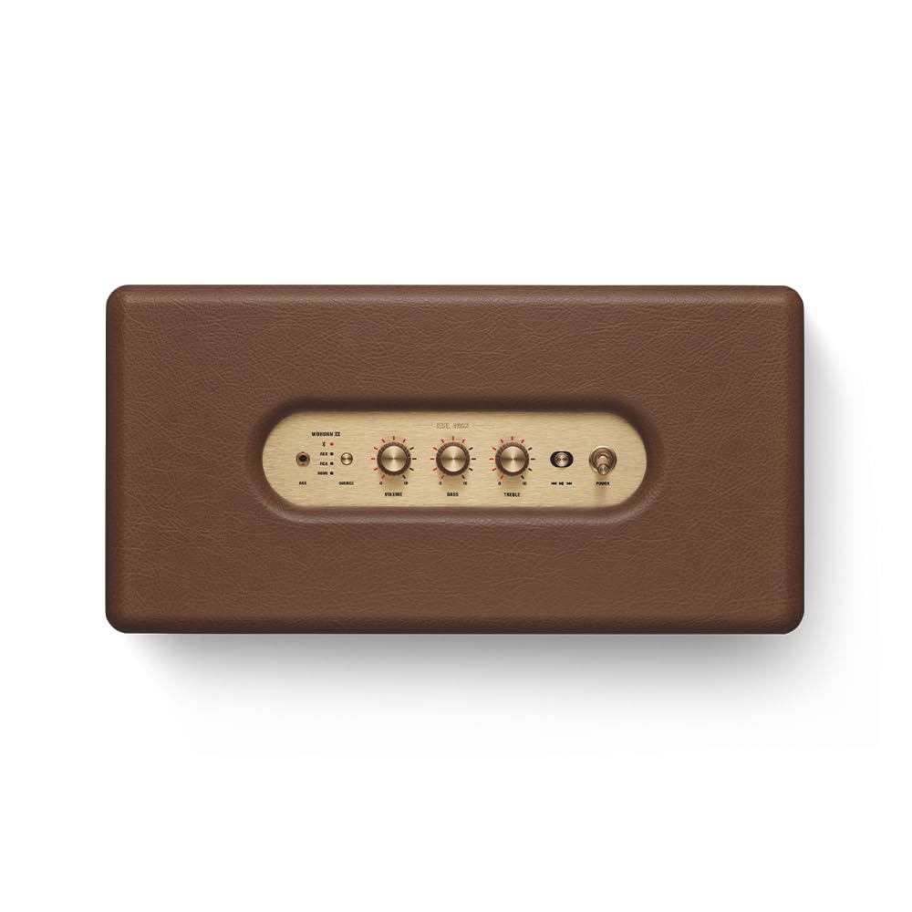 Marshall Woburn III Altavoz Premium Inalámbrico para Hogar 120W con Bluetooth 5.2 y Múltiples Entradas - Disfruta del Sonido Característico de Marshall (Marrón)