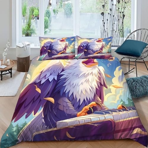 Housse de couette faucon au motif imprimé 3D haute définition
