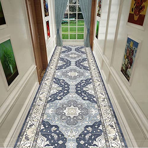 Alfombra de corredor de paso rectangular lavable para suelo de sala de estar y puertas 2