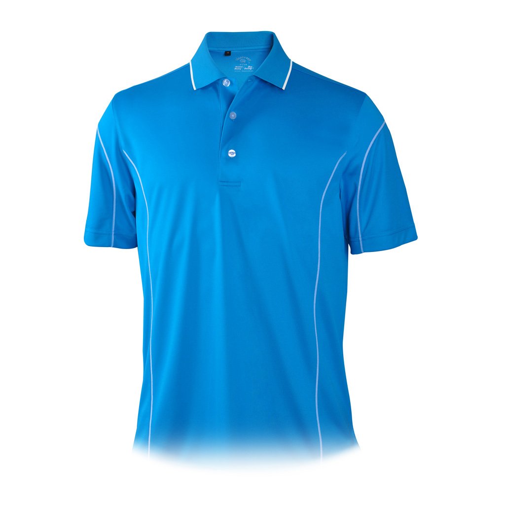 Monterey Club Men's Swing Overlock Contrast Polo Shirt #1186