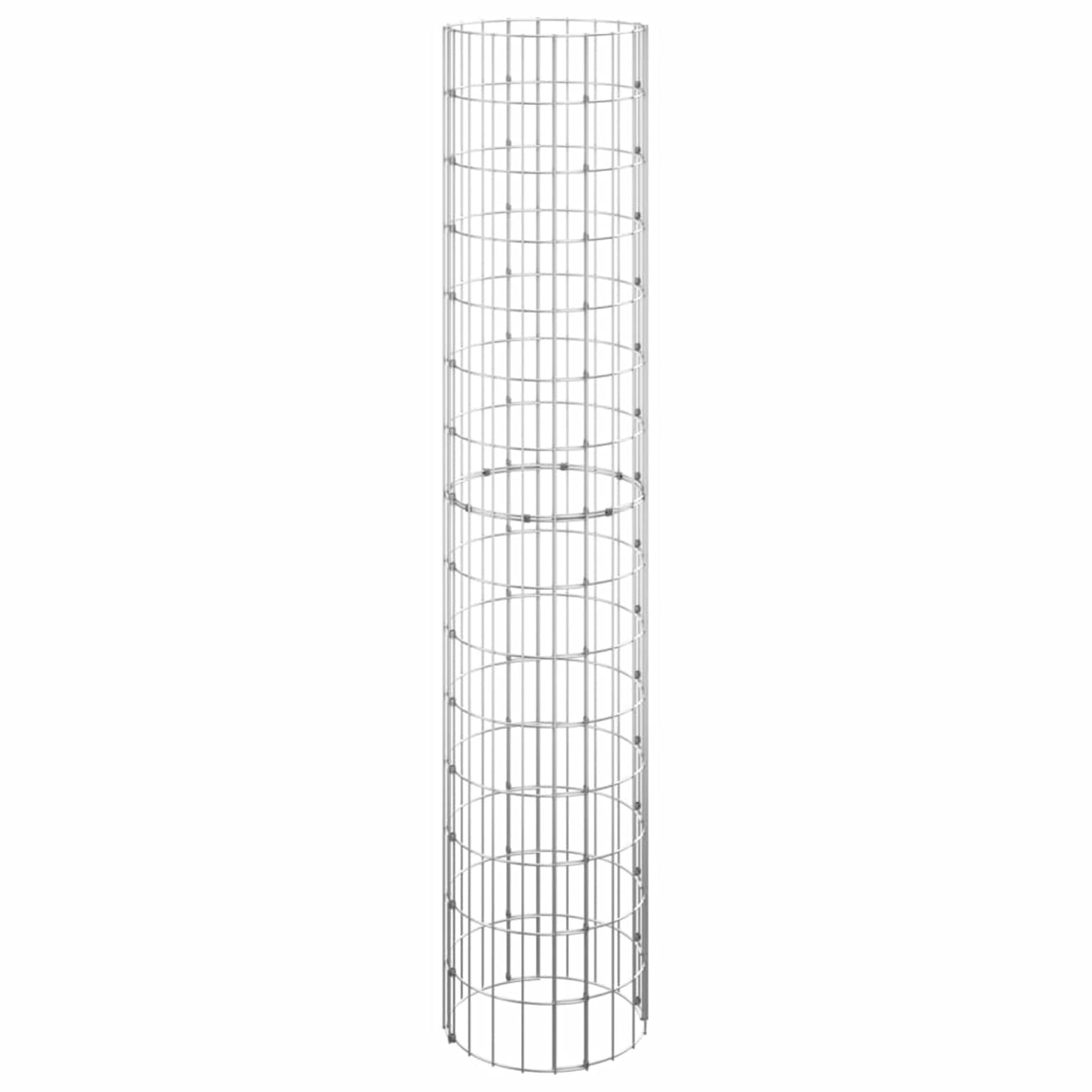 LAPOOH Arriate gaviones Circular 3 uds, Jardineras Exterior, Macetero Exterior, Arriate De Jardín, Jardinera Maceteros Hierbas, Acero galvanizado ?30x150 cm