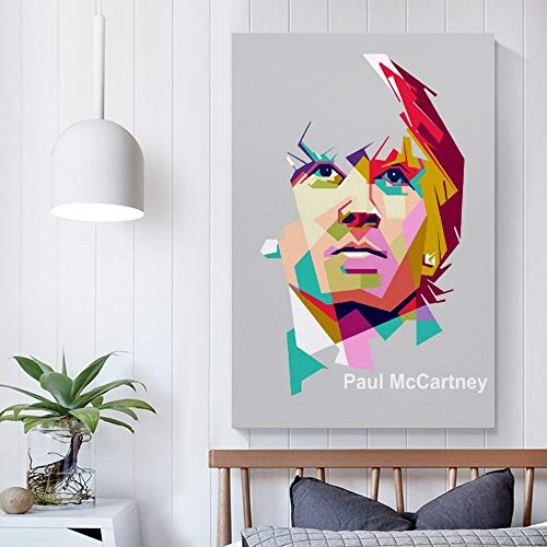 ASDYO Paul McCartney Poster abstrait sur toile du groupe de rock des Beatles 60 x 90 cm - Les Beatles, Paul McCartney, John Lennon, RIngo Starr, George Harrison ASDYO Paul McCartney Poster abstrait sur toile du groupe de rock des Beatles 60 x 90 cm – Image 6