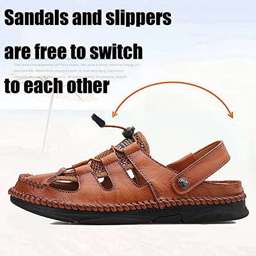 Men's Closed Toe Hiking Sandals, Large Size Hollow Out Casual Sandals, Fashion Backpacking Beach Shoes4