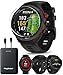 Garmin Approach S70 (Black, 47mm) Golf GPS Watch | Premium Smartwatch with AMOLED Display, Virtual Caddie & Playslike Distance | Bundle with PlayBetter Screen Protectors & Portable Charger
