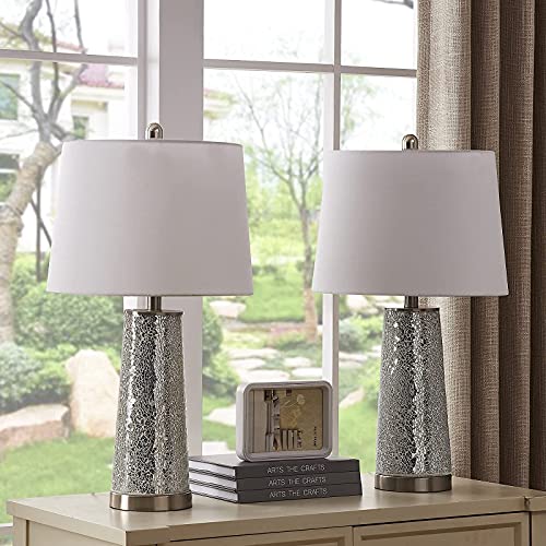 Maxax Table Lamps Set of 2, Bedside Nightstand Desk Lamps 3-Way Dimmable Decorative for Living Room Bedroom Dining Room Kitchen, Nickel Finish Maxax Table Lamps Set of 2, Bedside Nightstand Desk Lamps 3-Way Dimmable Decorative for Living Room Bedroom Dining Room Kitchen, Nickel Finish