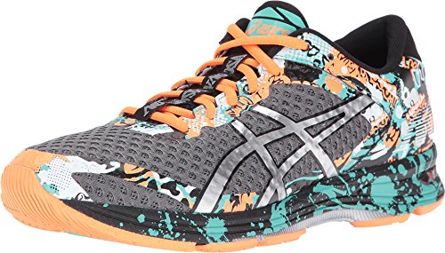 ASICS Men's Gel-Noosa Tri 11 Running Shoe, Carbon/Silver/Hot Orange, 10.5 M US