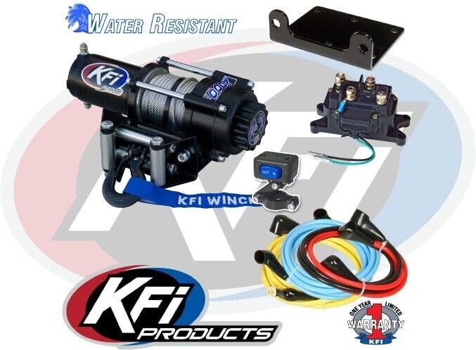 Winch eléctrico KFI A2000 2000lb con kit de montaje miniatura 4