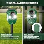 Ultrasonic Deer Repellent Outdoor, Solar-Powered Waterproof Outdoor Cat Deterrent for Yard, Garden, and Plants Effective Repel Cat, Dog, Squirrel, Deer, Raccoon, Rabbit, and Skunk - Image 5