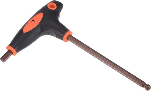 uxcell Llave inglesa de la manija en T de la llave hexagonal del extremo de la bola de 23.0 ft m, acero métrico S2