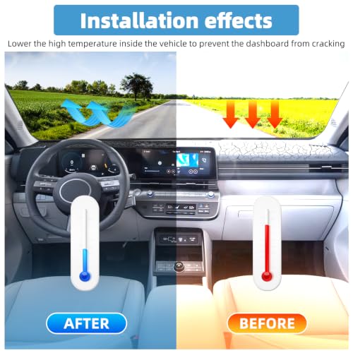 Image of Dash Cover Mat for Hyundai Kona 2024-2026 Non-Slip Dashboard Cover Mat Sunshade UV Rays Protector Interior Accessories