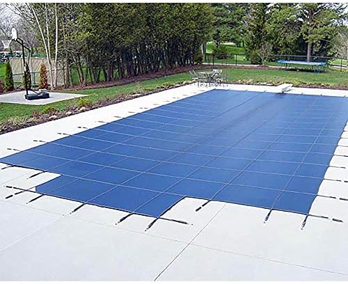 YARD GUARD Deck Lock Mesh 18' x 36' + 8' End Steps Swimming Pool Safety Cover