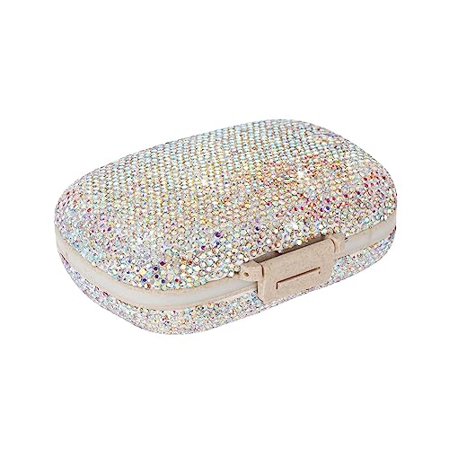 Image of Daily Vitamin Organizer,Portable Pill Case Travel,Medicine Pill Boxes Containers Bottle,Small Pill Holder Carrier for Purse,Cute Medication Dispenser Aids(Colorful)
