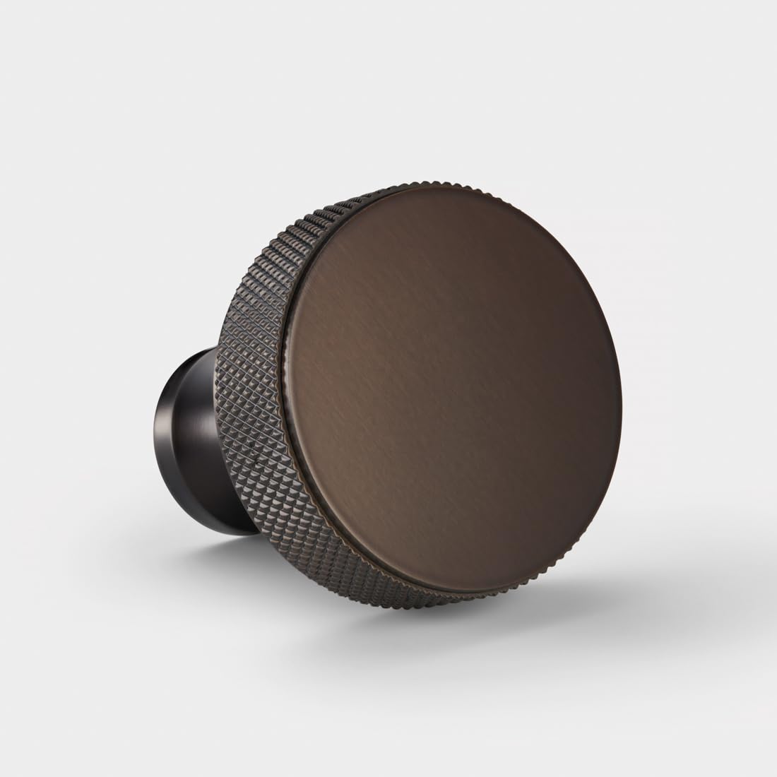 Pushka Home Ltd Bronze Pushka Home Solid Brass Door Cupboard Knobs Round Knurled Edge Gold Silver Black Antique (Bronze)