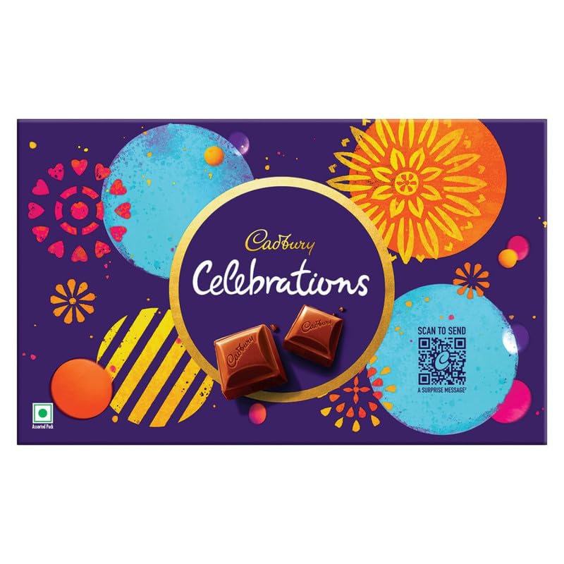 Image of Canton Rakhi With Chocolate Gift Combo, Pack of 3 Designer Rakhi For Brother With Chocolate Gift, Roli & Greeting Card (Design-12, Rakhi With Celebration)