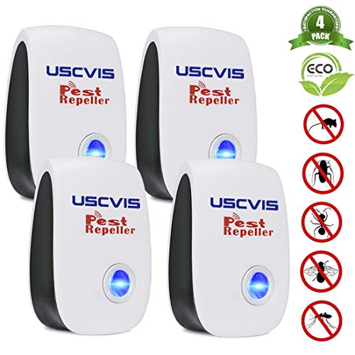 BEAUFLW Ultrasonic Pest Repeller Plug in - Mice Repellent & Rat Deterrent, Powerful Sonic Repellent for Mouse, Cockroach, Rats, Mosquito, Spiders, Ants, Flies, Black