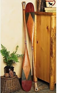 BLACK FOREST DECOR Antique Style Canoe Paddle with Bear Claw Detail – Rustic Cabin Decor – 52" H