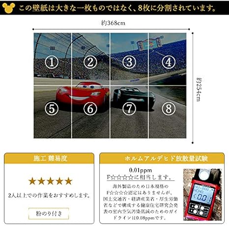 激安正規品 壁紙 クロス 輸入壁紙 海外 インポート壁紙 ディズニー Disney おしゃれ はがせる 張り替え 補修 のり付き だまし絵 Wallpaper コマー Cars 3 Curve カーズ3 カーブ 8 403 Diy 補修 リビング トイレ 玄関 リフォーム ウォールペーパー Wallpaper Csz