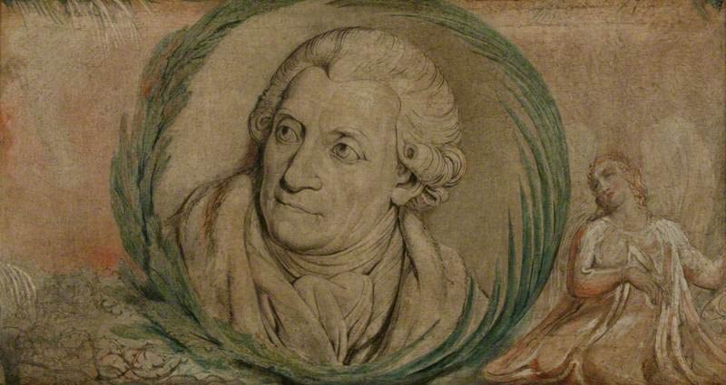 Cuadro en lienzo de William Blake, impresión Friedrich Gottlieb Klopstock para regalo, 60x90cm
