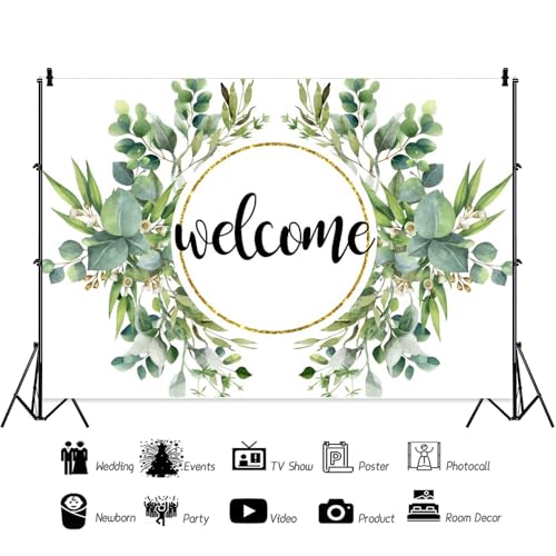 Fondo de bienvenida floral 8x6ft para decoración miniatura 5