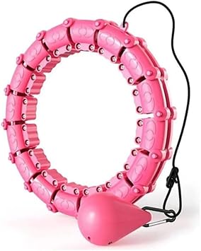 Ak ll  Hulahop  emberi   24 Par al  360  Ayarlanabilir Masajl  Zay flama ve Spor Halkas  Pembe