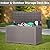 PayLessHere Deck Box 100 Gallons Waterproof Storage Box Bench with keyhole for Outdoor Garden Pool Patio Storage,Tan