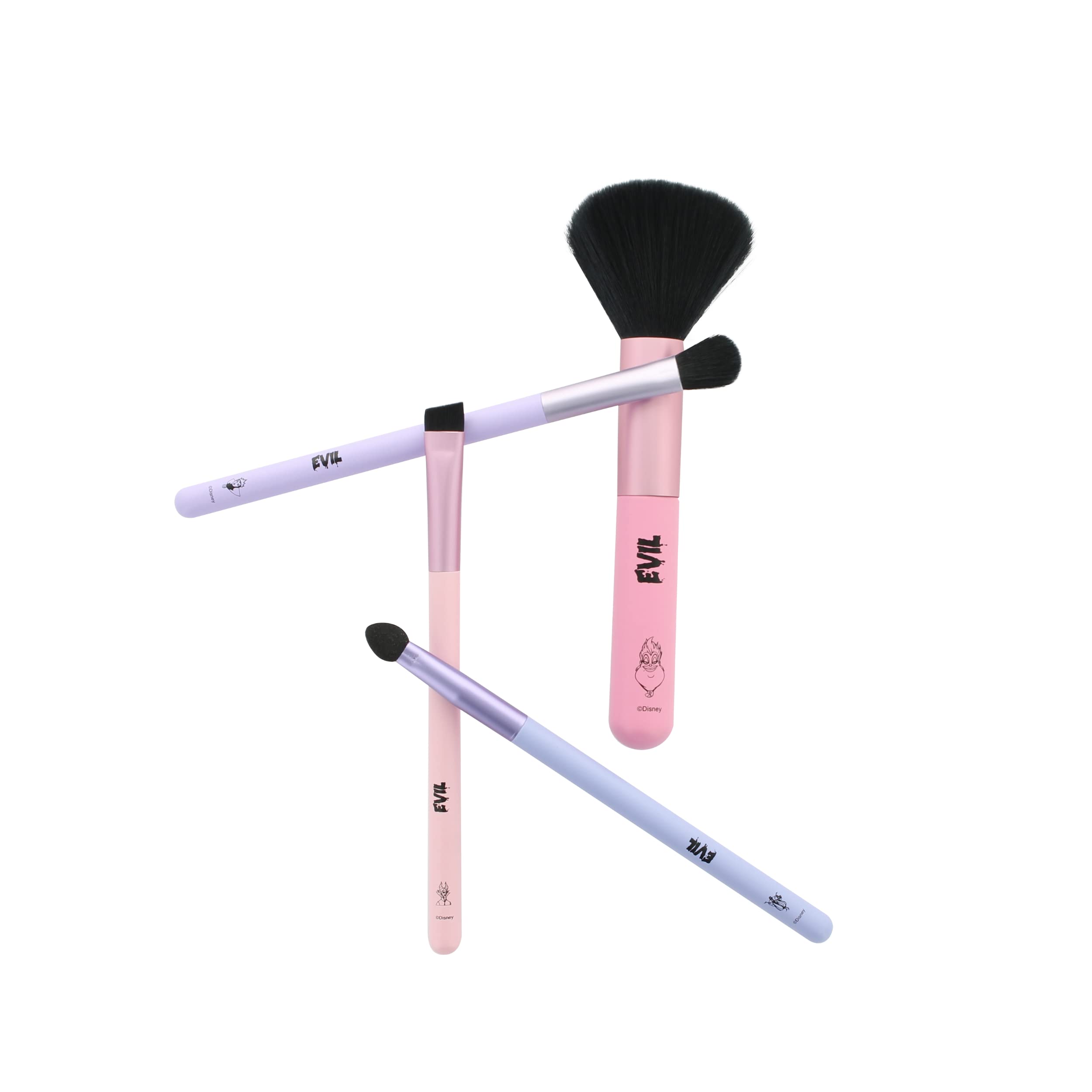 Disney villains - Les Vilains makeup brushes game - x4 facial brush + storage kit - Ursula - Malefica - Cruella d'Effer - les méchants - Image 3
