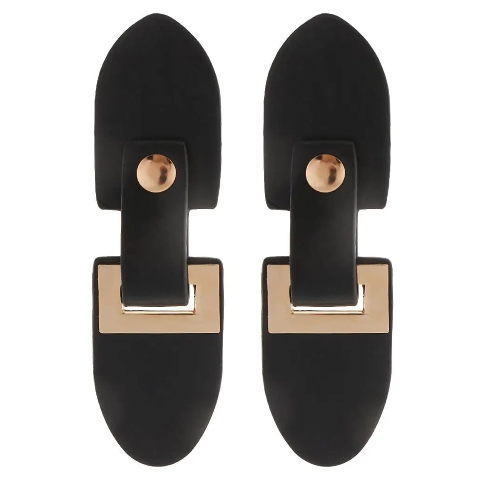 Leather Tab Closure Clip 12pcs Coat Fastener PU Buckle Hook and Eye Metal Snap Clasp Sewing Buttons for Poncho Cape