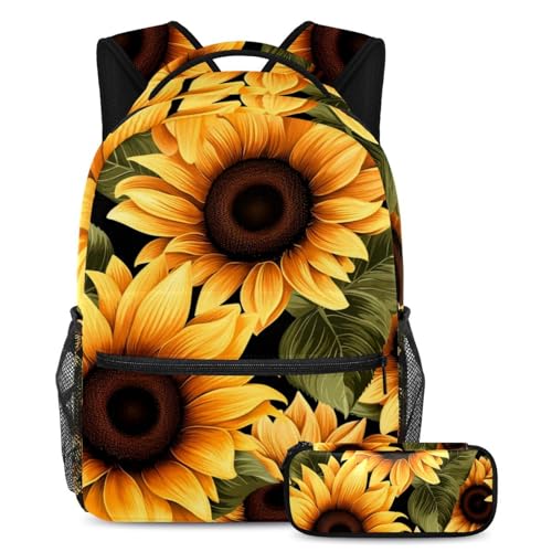 Cartable paon pour enfants : ensemble de sac à dos et trousse de grande capacité