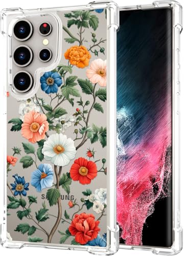Hungo for Samsung Galaxy S25 Ultra Case (Clear Flower Tree)