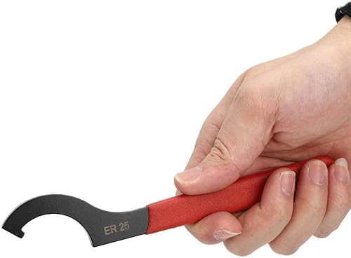 Miniatura 7 de Hyuduo Llave APU 1316, llave inglesa de gancho C, llave de acero de alto carbono para broca de acero de alto carbono para tuerca de sujeción de