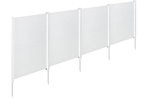 Durable White Vinyl Fence Panels - 6ft x 8ft Privacy for Your Outdoor Living
