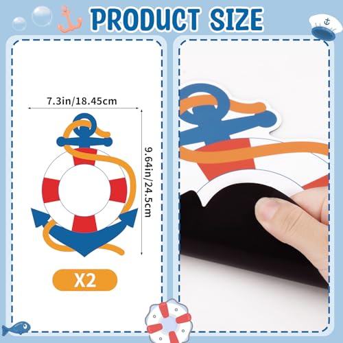 Imanes decorativos ancla para puerta crucero set 2 pcs miniatura 3