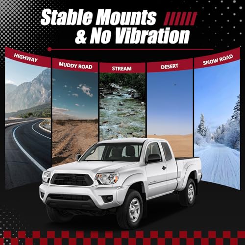 Image of Upgraded Quick Release Dual A-Pillar Light Mounts for Toyota Tacoma 2016-2026 Non-Destructive Installation, Modular Brackets for Offroad LED Pod Lights & Ditch Lights(No Drilling)