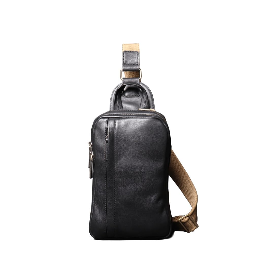 Sac de Poitrine en Cuir Véritable d'une Grande Capacité pour un Style Raffiné