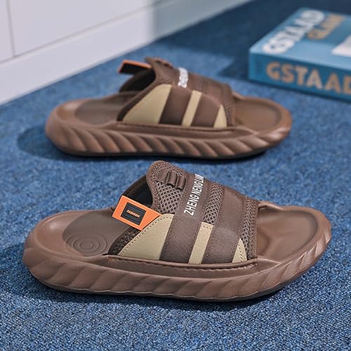 Men's lightweight, non slip, outdoor exposed toe, one line drag, comfortable home slippers3