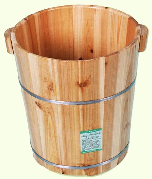 Bañera para pies de madera sólida para masaje manual