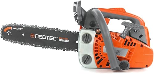 NEO-TEC Motosierra de gas con mango superior de 12 pulgadas, motosierra portátil de 2 tiempos de 25.4 cc para árboles de corte de madera a gas